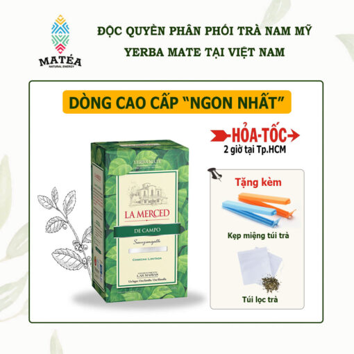 Trà Yerba Mate dòng cao cấp 500gr - La Merced De Campo. Đây là phiên bản trà thuộc top 3 vị trà Yerba Mate ngon nhất thế giới, được ủ theo phương pháp riêng