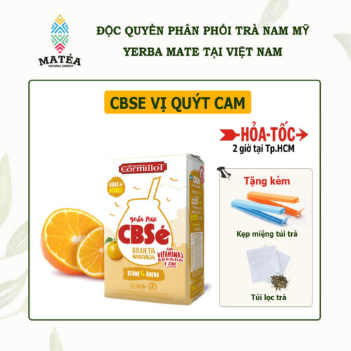 Trà Yerba Mate vị quýt cam 500gr - Cbse Silueta Naranja là dòng trà đầu tiên tốt cho hệ tiêu hóa và cung cấp đầy đủ các vitamin và kẽm tốt cho sức khỏe.