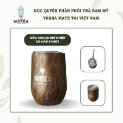 Cốc Gourd có nắp vân gỗ 350ml uống trà Yerba Mate đi kèm ống hút Bombilla là phụ kiện không thể thiếu khi thưởng thức dòng trà nổi tiếng đến từ Nam Mỹ